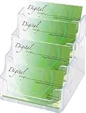 Produkt-Bild: deflect-o Visitenkartenhalter/DE70841 99x35x45mm glasklar 4 F&auml;cher
