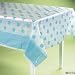 Plastic Blue Polka Dot Baby Shower Tablecloth