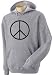 Peace Sign Symbol Hoody Sweatshirt - Heather Grey