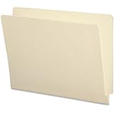 Smead End Tab File Folder, Shelf-Master&reg; Reinforced Straight-Cut Tab, Letter Size, Manila, 100 per Box (24110)