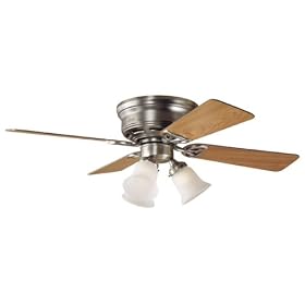 Hunter 23868 Low Profile lll Plus Three-Light 42-Inch Four-Blade Ceiling Fan, Antique... by Hunter Fan Company