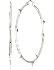 Elizabeth and James Thorns Sterling Silver Large Hoop Earrings