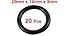 uxcell® 20 Pcs Black Rubber O Ring 20mm x 14mm x 3mm for RC E Plane Prop Saver
