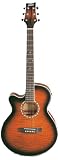 Ashton Sl29ceq Slim Line Electro Acoustic Guitar Sunburst Left Handed