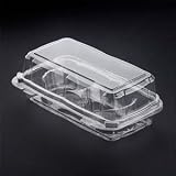 2 Compartment Hinged Clear Cupcake Container - 240 / CS