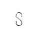 Peerless 7901035 Steel Type II "S" Hook, Type I, Zinc Plated, 10 Hook, 1.50" Length, 10 Wire Guage, 25 lbs Working Load Capacity, (Case of 1000)