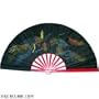 Black Bamboo Fan w/dragon & phoenix design