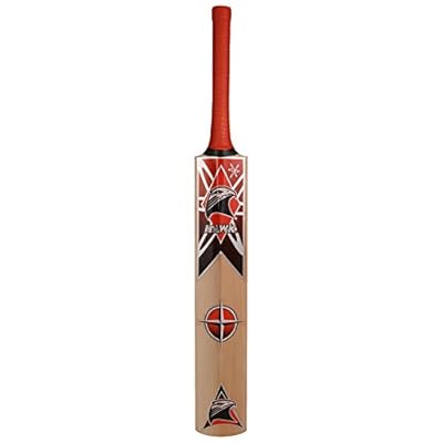 HAWK Run maker Men's Kashmir-Willow Cricket Bat Full Size Red