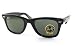 Apparel : Ray Ban Original Wayfarer Sunglasses RB2140 901 Black/Crystal Green G-15XLT 50mm