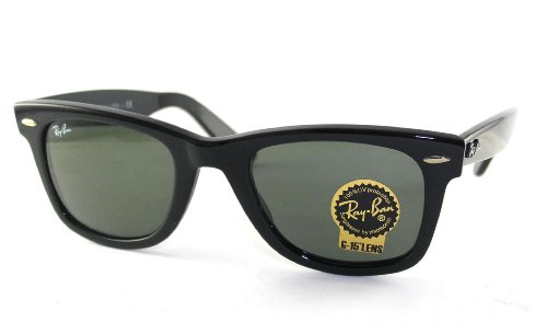 Ray Ban Sunglasses RB 2140 Original Wayfarer 901 Black/Crystal Green, 50mm