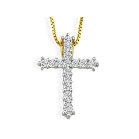 Such A Deal! 1/4 Carat Yellow Gold Diamond Cross