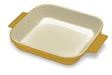 Cuisinart Chef's Classic Ceramic Bakeware 9-Inch Open Square Baker, Yellow Gold