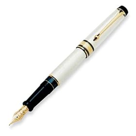 Aurora Solid Silver Optima Fountain Pen