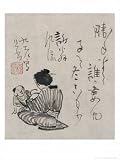 Woman with Child Art Giclee Poster Print by Kino Baitei, 9x12