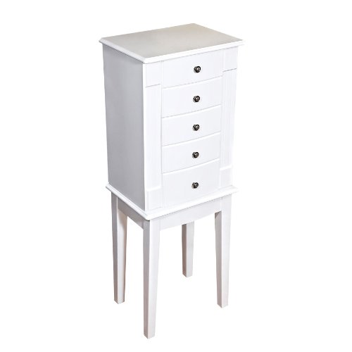 Mele & Co. Vanna Jewelry Armoire in White 13 1/2