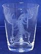 Individually Hand Etched Kokopelli Rocks Glass 4.5"H Set / 4