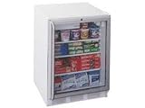 Summit SCFF55BGLCSS 5.0 cu. ft. Counter-Depth Upright Freezer with Adjustable Thermostat, Lock, Glass Door, Stainless Steel Handle and For Commercial Use: Stainless Steel with Black Toe Kick