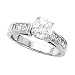 14K Platinum Diamond Engagement Ring - 1.50 Ct.