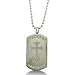 Stainless Steel Gothic Rhinestone Cross Dog Tag