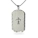 Mens Stainless Steel Cross Dog Tag Necklace
