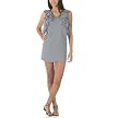 Go International® Crinkle Ruffle Dress - Retreat Gray