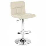 Boris Contemporary "Leather" Adjustable Barstool