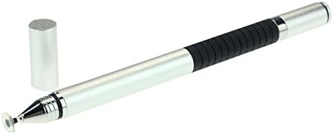 PCTC 2 in 1 Stylus Pen, Flat Point Replaceable Stylus for iPad, iPad Air, iPad Mini, iPhone, Samsung Galaxy, HP, Microsoft Surface, Dell, Nextbook, HTC and Other Touch Screen Devices (silver)