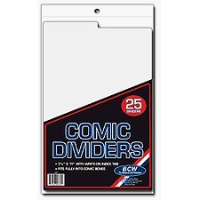 BCW Comic Book Dividers (pack of 25) Comics, Comic Books Storage Collecting Supplies