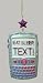 5" Tween Christmas Cell Phone with "EAT, SLEEP, TEXT!" Message Holiday Ornament