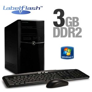 eMachines ET1831-01 Celeron 420 1.6GHz 3GB 320GB DVD�RW DL Windows 7 Home Premium (Black) by eMachines