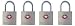 Master Lock 4683Q TSA-Approved Nickel Keyed Alike Luggage/Baggage Lock, 4-Pack
