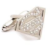 Rhinestone Superman Cufflinks - Other Formal Wear - Cufflinks