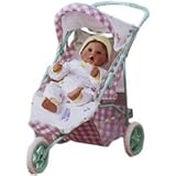 Gingham & Print 3-Wheel Stroller for Newborn Nursery