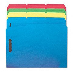 Smead Fastener Folder Letter, Two 2-Inch K Style #1 and #3 Fasteners, 1/3 Cut Tab, Blue, 50 Per Box