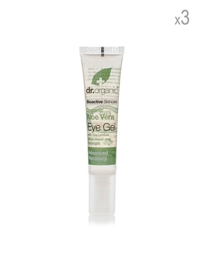 Dr Organic Set 3 Gel Contorno Occhi Aloe Vera 15 ml cad.