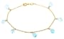 14k Yellow Gold, March Birthstone, Aquamarine Briolette Bracelet, 7.25"