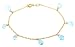 14k Yellow Gold, March Birthstone, Aquamarine Briolette Bracelet, 7.25