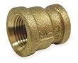 Industrial Grade 1VGC5 Reducing Coupling, Red Brass, 3/8 x 1/4 In