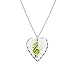 Necklace Heart Charm Green Treble Clef