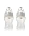 Vital Baby Airflow Silicone Feeding Bottle, 9 Ounce, 2 Pack