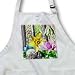 Flowers Collage collection of flowers and organic matter arranged in natural scene - BLACK Full Length Apron With Pockets 22w X 30l