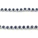 Iced Out Silver 5mm Bezel Sapphire Blue CZ Bullet Necklace