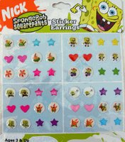 Spongebob Patrick stick-on earrings - Nick Jr fashion accessories