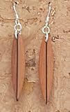 Hawaiian Wood Surfboard Earrings