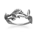 Oxidized Leaves Ring Oxidized Sterling Silver Band Oxidized Leaves Ring Oxidized Sterling Silver Band