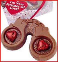 Solid Milk Chocolate Handcuffs for Your Love One- Perfect Gift