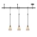 Royce Lighting RPTRK94501-23 Focus Three-Light Pendant Track Kit Line Voltage Oil Rubbed Bronze with Cream Snow Globes