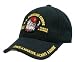 MARINE - U.S.M.C. BULLDOG - Military Gear - Low Profile Black Drab Cap / Baseball Cap / Hat One Size Fits All