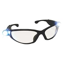 SAS Safety 5420-15 LED Inspectors Readers Safety Glasses, Black Frame, 1.5 Magnification Lens