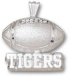 Memphis Tigers Solid Sterling Silver ''TIGERS'' Football Pendant